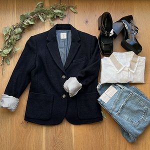 GAP Classic Academy Blazer Jacket - Viscose/Wool Shell - Size 6